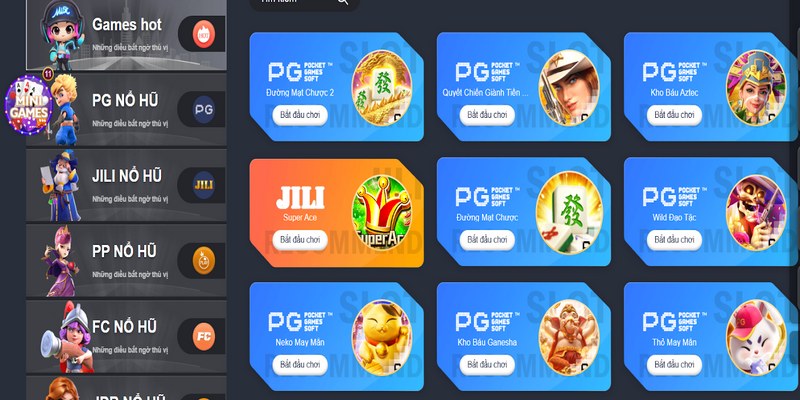 Danh mục game hấp dẫn của hệ thống, cập nhật theo xu hướng mới nhất